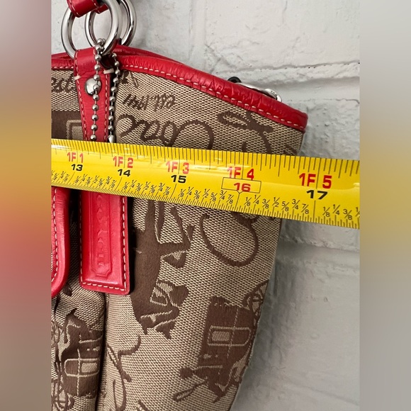 COACH Large Horse & Carriage Red Shoulder Handbag EUC ⚡️ - Picture 14 of 14